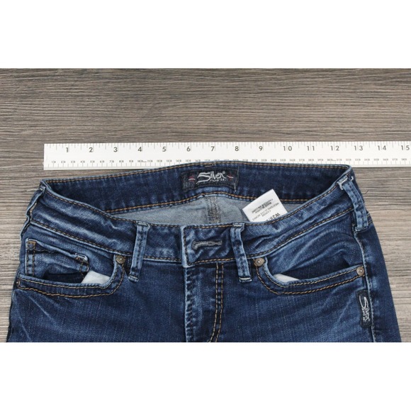 Silver Jeans Co Suki Skinny Crop‎ Jeans W28 L25 Dark Wash Denim Womens - Picture 6 of 10